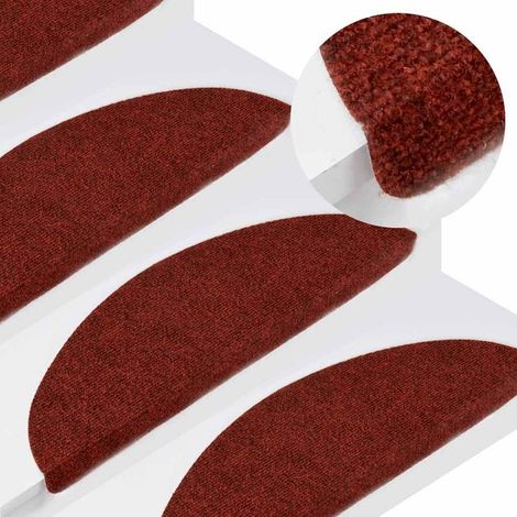 Bandes adhésives pour escaliers, lot de 15, 56 x 17 x 3 cm, rouges (1/5)