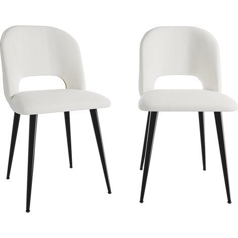 Lot de 2 Chaises de Salle à Manger en Velours - Dossier Haut Confortable & Pieds Métal Noir, Design Moderne pour Cuisine/Salle à Manger/Bureau - Rembourrage Dense & Polyvalence Élégante (1/5)
