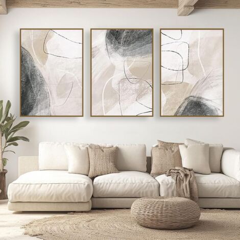 Lot de 3 posters sur toile, style bohème, modernes, décoration murale, pour salon, chambre à coucher, sans cadre(B,3x30x40cm) (1/5)