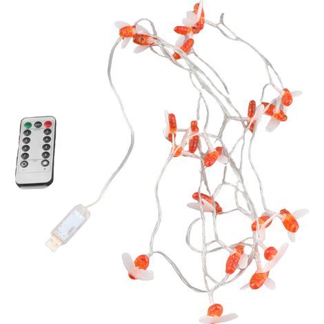 Solar Bee String Lights – 20 LEDs, Waterproof, USB Powered, Warm Light for Garden and Outdoor Use (1/5)