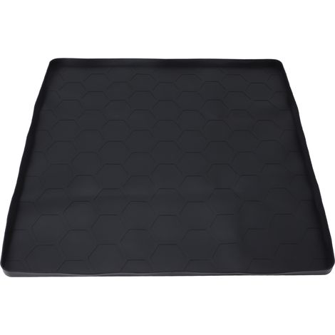 Eosnow Tapis en Silicone pour réfrigérateur, résistant aux rayures, résistant aux fuites, sous la Machine à laver, pour sèche-linge, réfrigérateur, noir