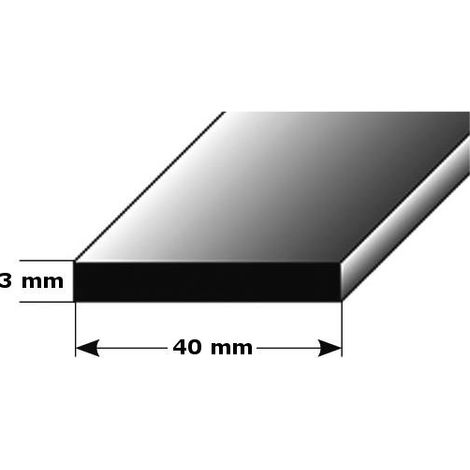 Flachprofil "Ruidera" Montageprofil / Bauprofil, aus Aluminium-1000-40 mm