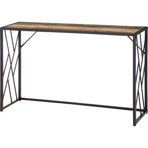 Console, table d'entrée, design industriel, structure métallique robuste, 120 x 35 x 75 cm (1/5)