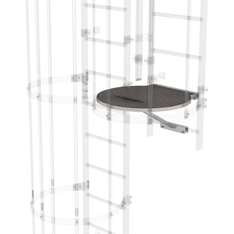 MUNK Umsteigeplattform zwischen Leiterzügen 700mm Edelstahl