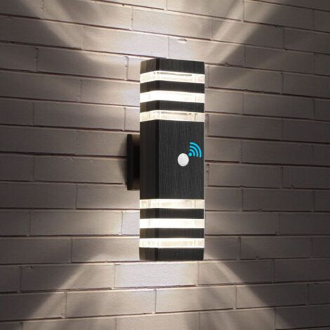 Applique Murale Extérieure LED - Détecteur de Mouvement IP65 GU10 - Blanc - (24/28/34cm) (1/4)