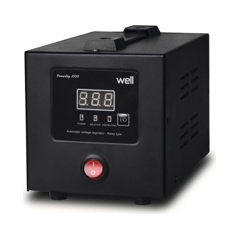 Stabilisateur de tension automatique 1000VA 700W – Tension d'entrée AC 140V-250V – Tension de sortie 230V – Protection contre surtension – M-E
