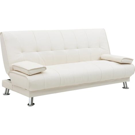 Divano letto clic clac in similpelle Bianco - MAXIME (1/5)