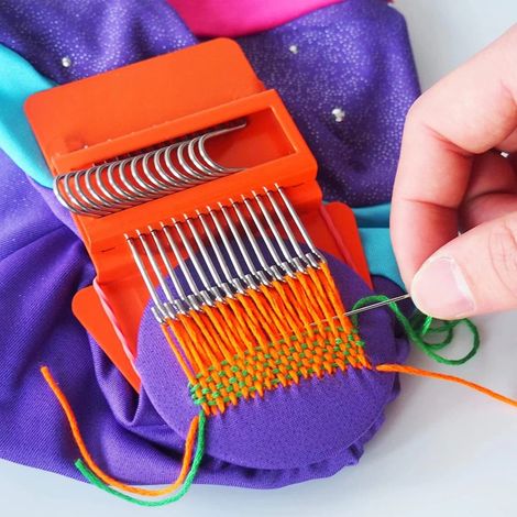 Mini-Webstuhl-Werkzeugset, Haushaltsstrickmaschine, Webstuhl-Stopfmaschine, Schnellwebstuhl-Stopfmaschine (1/4)
