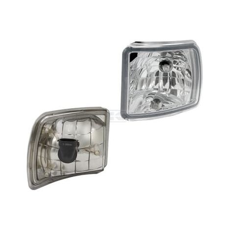 Faro angolare alogeno sinistro 12V 50W quadrato bianco 123x115x121 mm spina PGJ13 Wesem WESEM LPRC54701