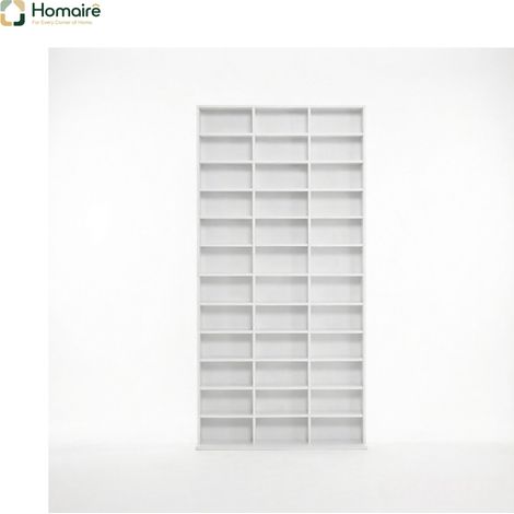Weißes Bücherregal mit weißen Holzregalen 102 x 23,5 x 195 cm HOMAIRE (1/5)