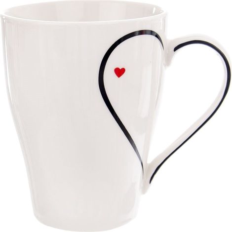 Elegant porcelain cup with comfortable handle and subtle decoration (1/3)