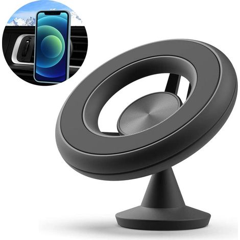 Support Téléphone Voiture Ventilation - Support Magnétique 6 Aimants N52 - Rotation 360° + 90° - Compatible Tous Smartphones - 1 Pièce (1/5)
