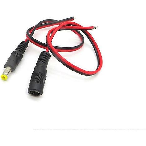 4er-Pack Gleichstromkabel (5,5 x 2,1 mm) mit 12-V-Netzteil für LED-Streifen und Videoüberwachung, 2 Stecker und 2 Buchsen (1/4)