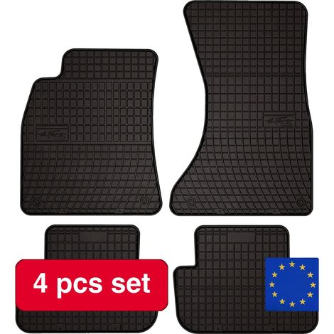 Tapis de voiture en caoutchouc, conçus pour Audi A4 B8, dimensions pour les modèles 2007-2015, rétention d'eau et de boue, zone de pédale renforcée, facile à nettoyer (1/5)