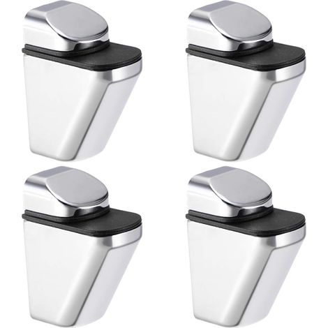 Lntyq Support Étagère Verre Tablette Fixation Pince Clip murale réglable alliage zinc massif 3-20mm 4Pcs 40x25x54mm