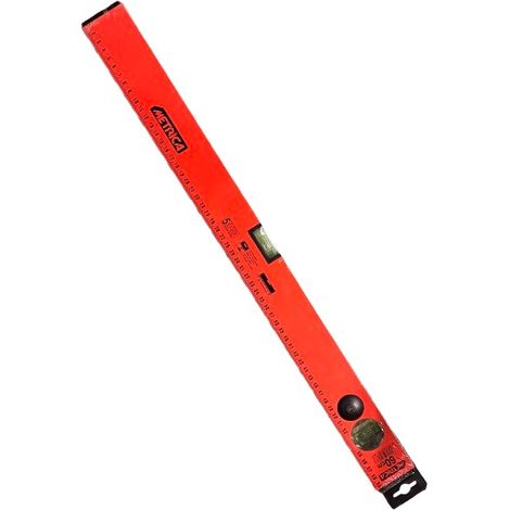 METRICA LIVELLA IN ALLUMINIO 2 FIALE GRADUATA ARANCIONE 60CM