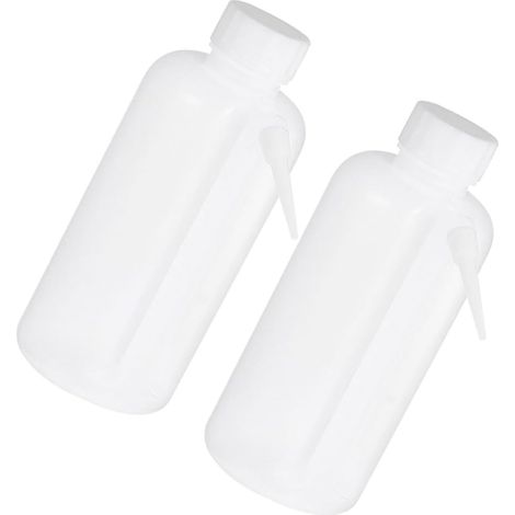 Lot de 2 Flacons Souples en Plastique 500ml pour Laboratoire Bec Verseur, Résistance à L'humidité Fissures, pour Arrosage et Tatouage (1/5)
