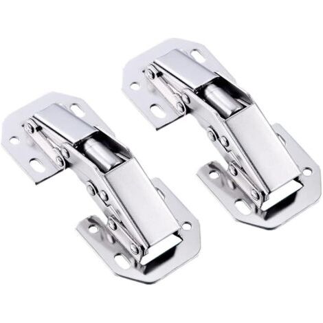 Pair 2 Pièces 90 Degrés Facile à Installer Caché D'armoires De Cuisine/Armoire Cintrées Charnières (1/5)