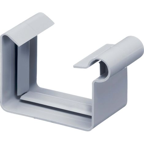 INEFA Rinnenverbinder Kastenrinne, PVC Verbinder für Dachrinne, Dachrinnenzubehör, Made in Germany - NW68 / 68mm Grau