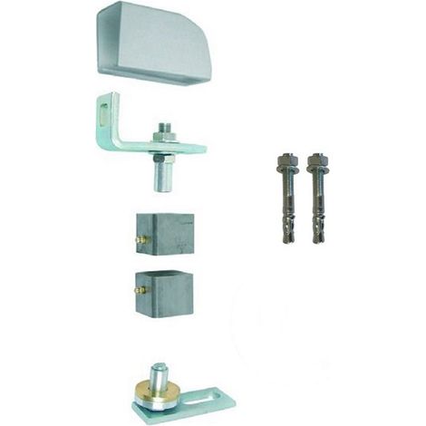 Metalideal Pivot de portail métallique à visser - Pour tube acier carré - Pour tube dimension 40 x 40 mm - Carré de 35 x 35 mm