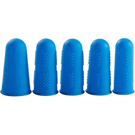 Gants résistants aux coupures, 5 pièces Silicone doigt protecteur anti-rayures résistant aux hautes températures anti-brûlure anti-dérapant anti-coupure doigt for la cuisine cuisine Coupe extensible c (1/5)