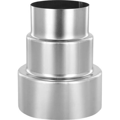 Réducteur en Acier Inoxydable pour système de Chauffage de poêle, Installation de Ventilation de cheminée en maçonnerie (100 mm à 70 mm) (1/5)