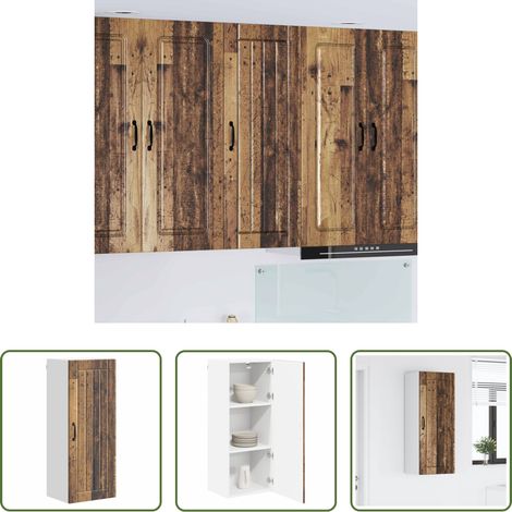 Küchenwandschrank Altholz -  Küchenschrank Altholz 40 x 31 x 100 cm Holzwerkstoff (1/5)