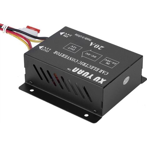 Convertisseur de puissance 24 V à 12 V 15 A pour voiture et camion (24 V à 12 V, 20 A, 240 W) (1/4)