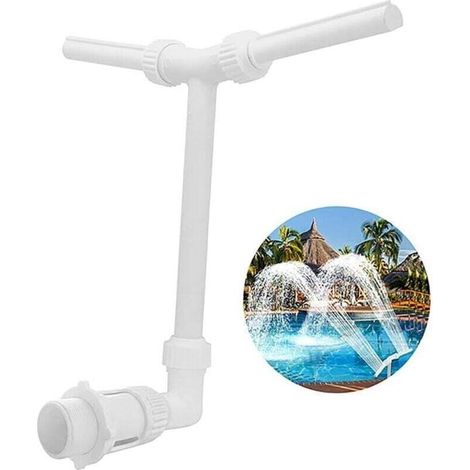 Doppelstrahl-Springbrunnen, verstellbarer Wasserspender, kompatibel mit 1,5"-Gewindezubehör, Poolbrunnen geeignet für Hinterhöfe, Innen- und Außenpools (1/4)