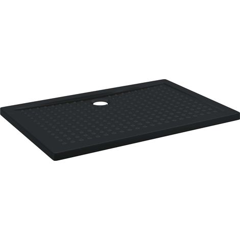 Bandeja Base de Ducha con Puntos Negro 120 x 80 x 4 cm ABS vidaXL