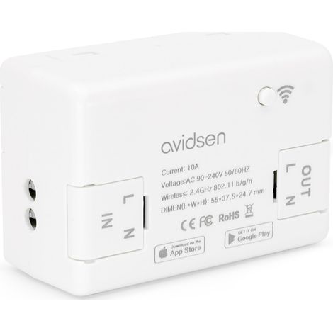 Avidsen – Module de contrôle connecté HomeControl – Compatible avec Google et Alexa – Portée 80m – Pour radiateurs jusqu'à 2300W