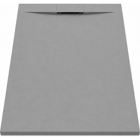 Plato de Ducha de Resina Antideslizante  100x90  Incluye Válvula Oculta de Desagüe y Rejilla  Color Gris RAL 7037