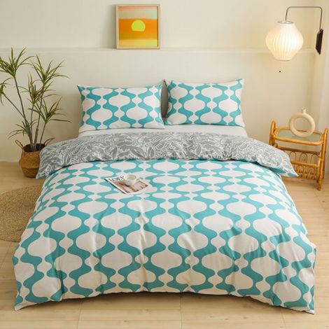 Housse De Couette - Microfibre - 200x200 cm - Pour Enfants Filles - 3 Pièces Avec Taies Doreiller