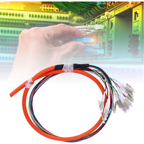 Câble fibre optique multimode 12 cœurs LC/UPC-62.5/125 avec gaine extérieure en PVC pour réseaux (1/5)