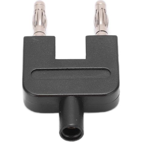 Adaptateur U35 de type U pour court-circuit avec fiche banane, connecteur femelle vers double mâle, noir, 4 mm (1/2)