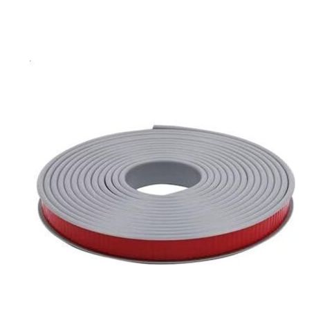 Bande de chant adhésive en mélamine blanche 2M en forme de U (25 mm), sans repassage, pour comptoir, en chêne TPE souple, gris (1/4)
