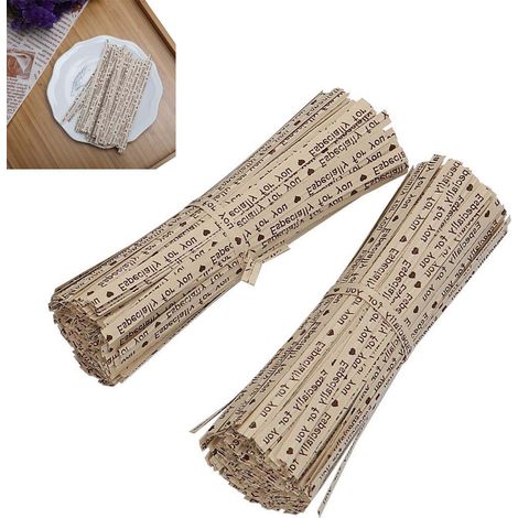 Attache En Papier Kraft - 4 Pouces - Pour Sachets Cadeaux Pain Biscuits Bonbons - Lot De 1000 (1/5)