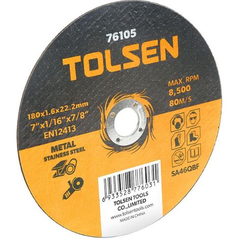 DUNN GESCHNITTENE METALLSCHEIBE 115 x 1,0 x 22,2 mm (115 x 1,0 x 22,2 mm) TOLSEN