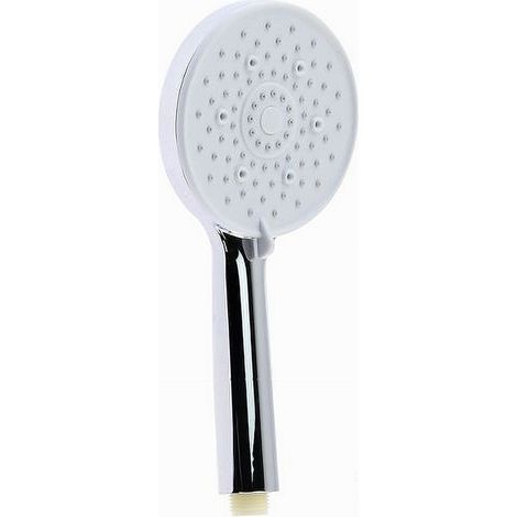 Cleafe - Soffione Doccia 12 X 24.5 Cm Doccetta Multigetto Regolabile Rotonda Bianca 87144 - (1/2)