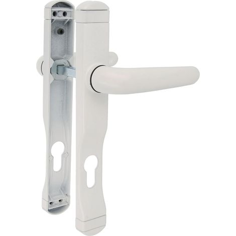 AMIG Poignées sur plaque à cylindre 1500ALPB85 225 x 30 mm Aluminium Blanc (1/4)