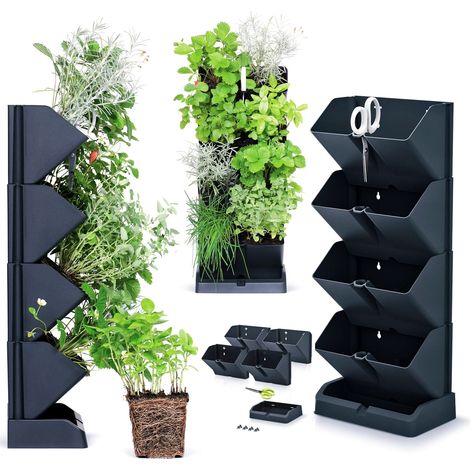 Vaso modulare per giardino verticale, antracite, 48 cm