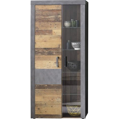 Table basse en chêne avec grande étagère supplémentaire 110 x 47 x 65 cm Aspect rustique (1/4)