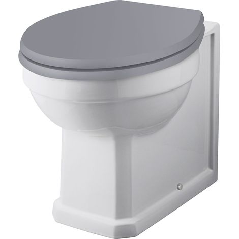 Bayswater Fitzroy Back to Wall Pan White - Excluding Seat (1/2)