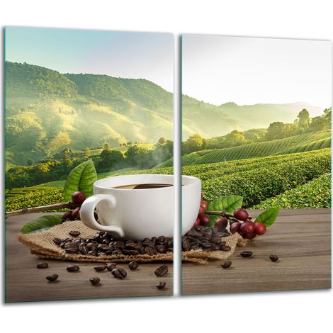 Tabla de cortar de vidrio 2x 30x52 café (1/5)