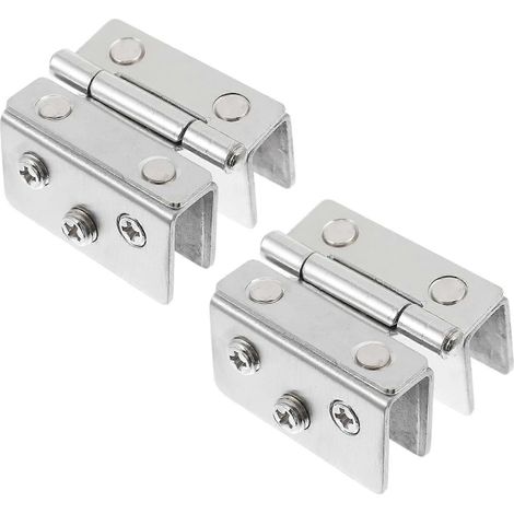 Charnières doubles en acier Holibanna (lot de 2) pour portes en verre durables (1/5)