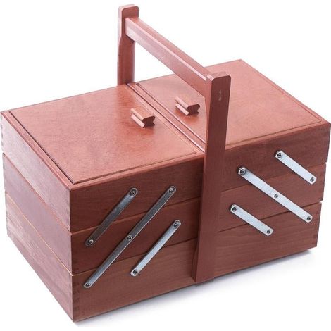 Portalavoro in legno di faggio, 34x20x28 cm