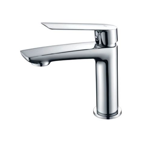 IMEX Miscelatore lavabo monocomando serie Luxor in ottone e zama con finitura cromata cartuccia ceramica Ø25mm tubi flessibili 3-8 modello Imex-BDX023-1 (1/3)