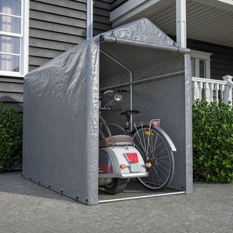 Abri à vélos imperméable 100 x 187 x 160 cm, acier galvanisé gris HAVRYA (1/5)