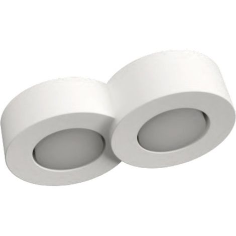 Plafoniera gesso lampadari bartalini sgge 2 gx53 led ip54 verniciabile moderno