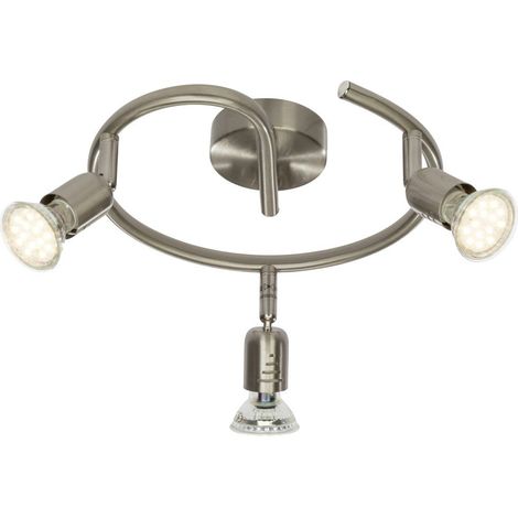 BRILLIANT lampe Loona LED spot spirale 3flg fer 3x LED-PAR51, GU10, 3W lampes à réflecteur LED incluses, (250lm, 3000K) Échelle A ++ à E Têtes pivotantes (1/3)